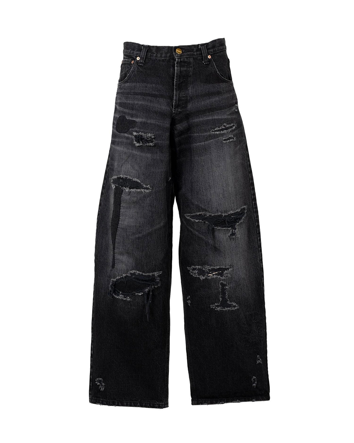 KAMIYA の BORO Super Baggy Denim Pants (G15PT050)