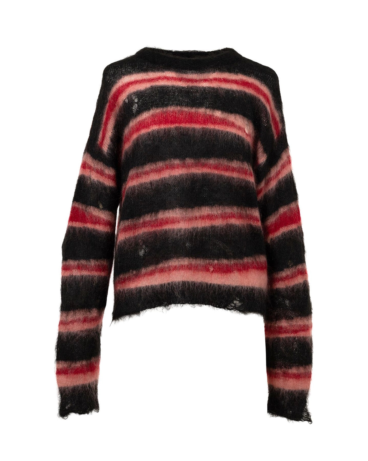 KAMIYA の Distorted Border Mohair Knit Sweater (G15PO071)