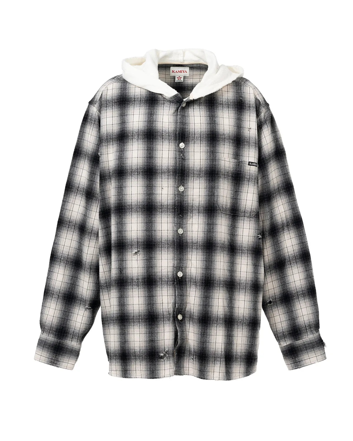 KAMIYA の Hooded Check Shirt (G15SH055)