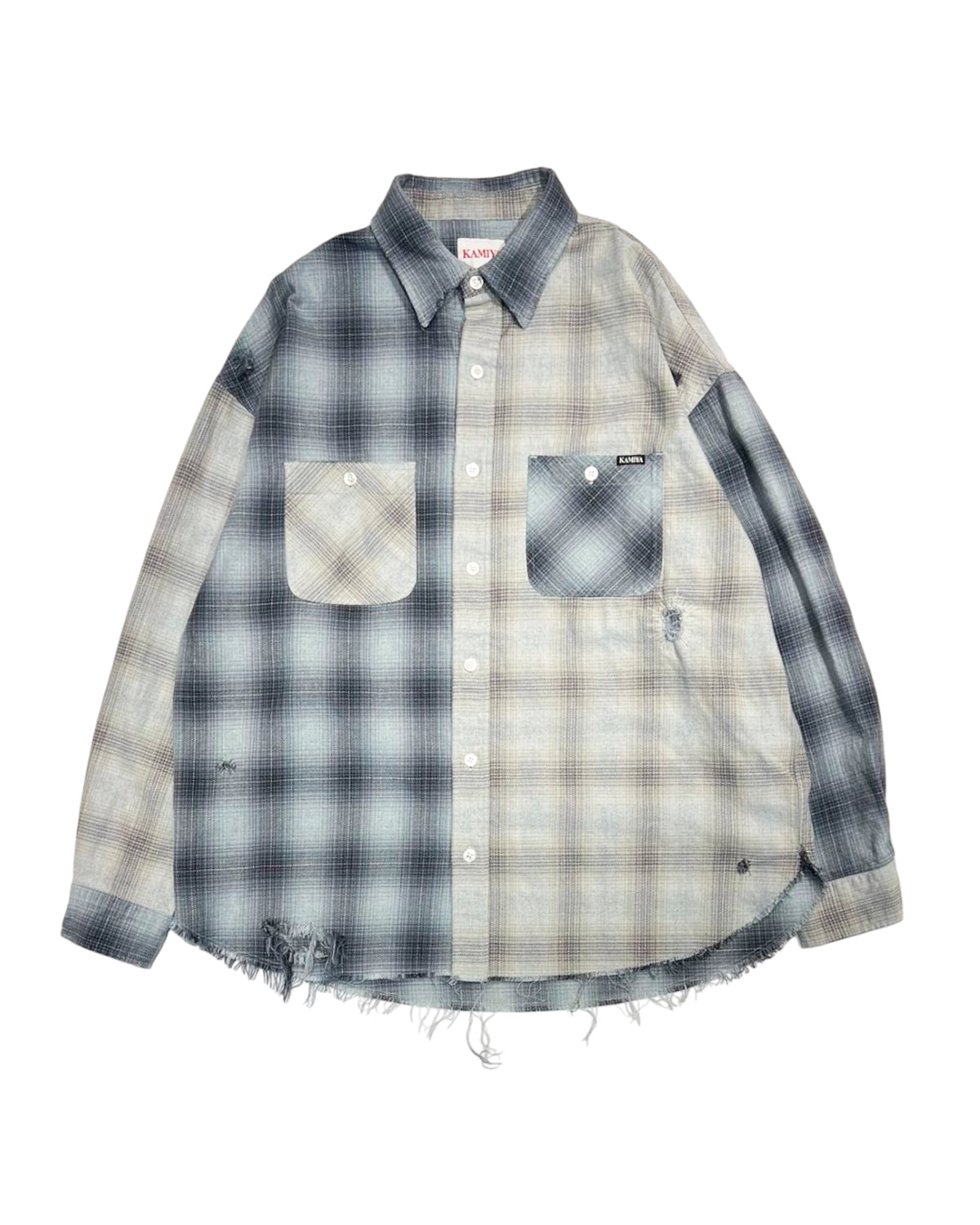 KAMIYA / Repaired Crazy Check Shirt (G16SH052)