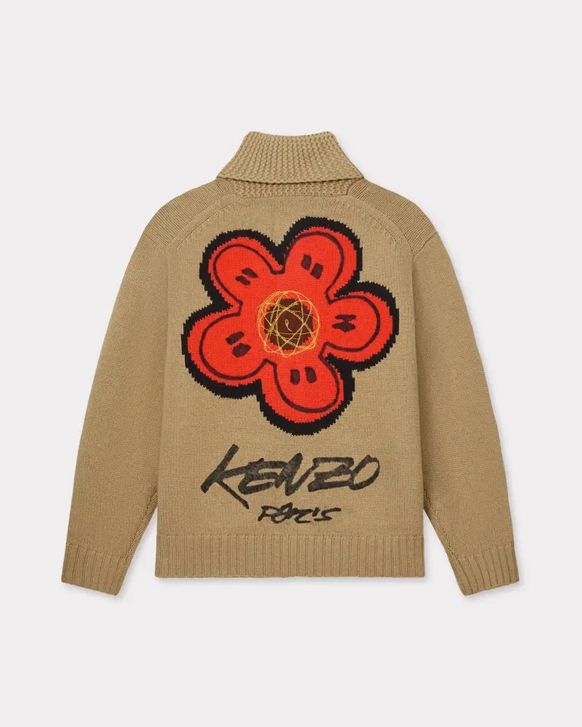 KENZO × Futura の 'Kenzo x Futura 2000' ジップド ウール ニット カーディガン (FF65CA7413CK)
