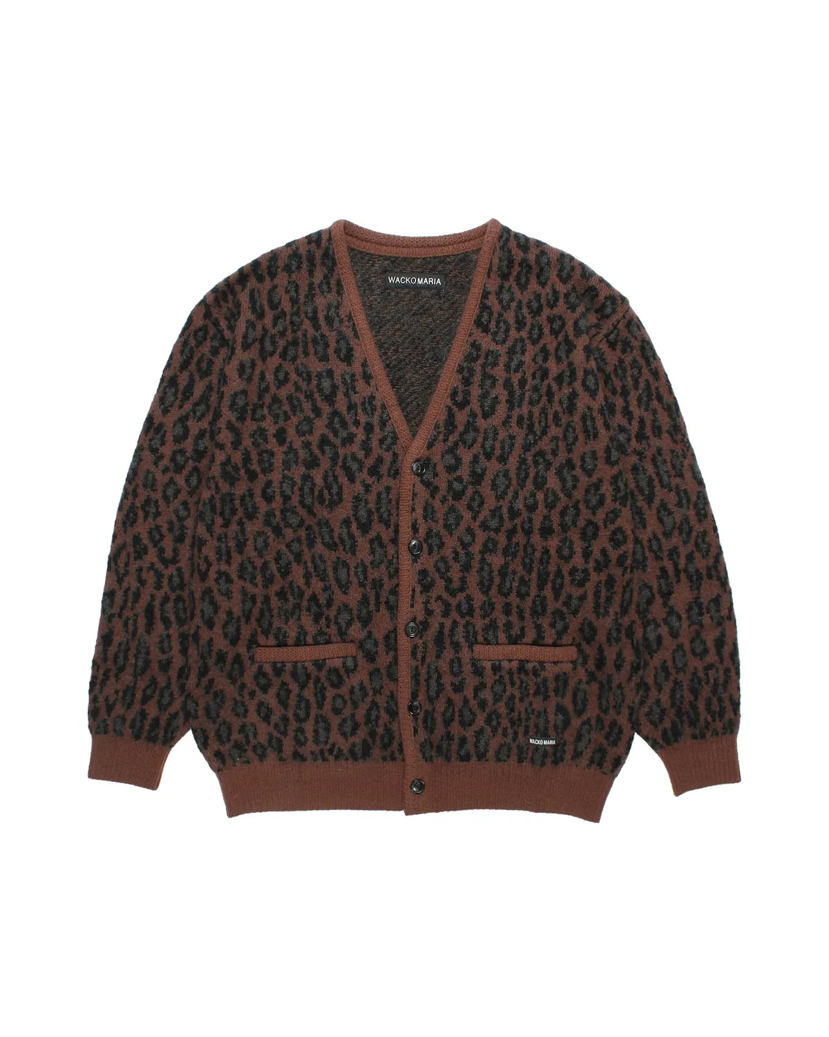WACKO MARIA / LEOPARD MOHAIR JACQUARD CARDIGAN (26FW-WMK-KN17)