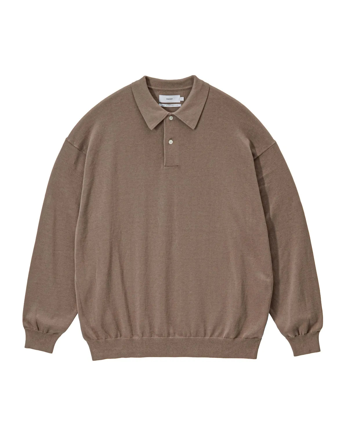Graphpaper / Suvin High Gauge Knit Oversized L/S Polo (GU261-80262C)
