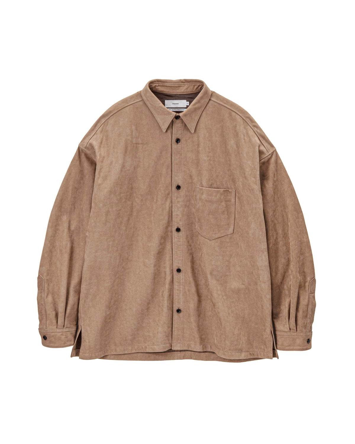 Graphpaper / Cow Nubuck Leather L/S Oversized Regular Collar Shirt (GU261-50406)