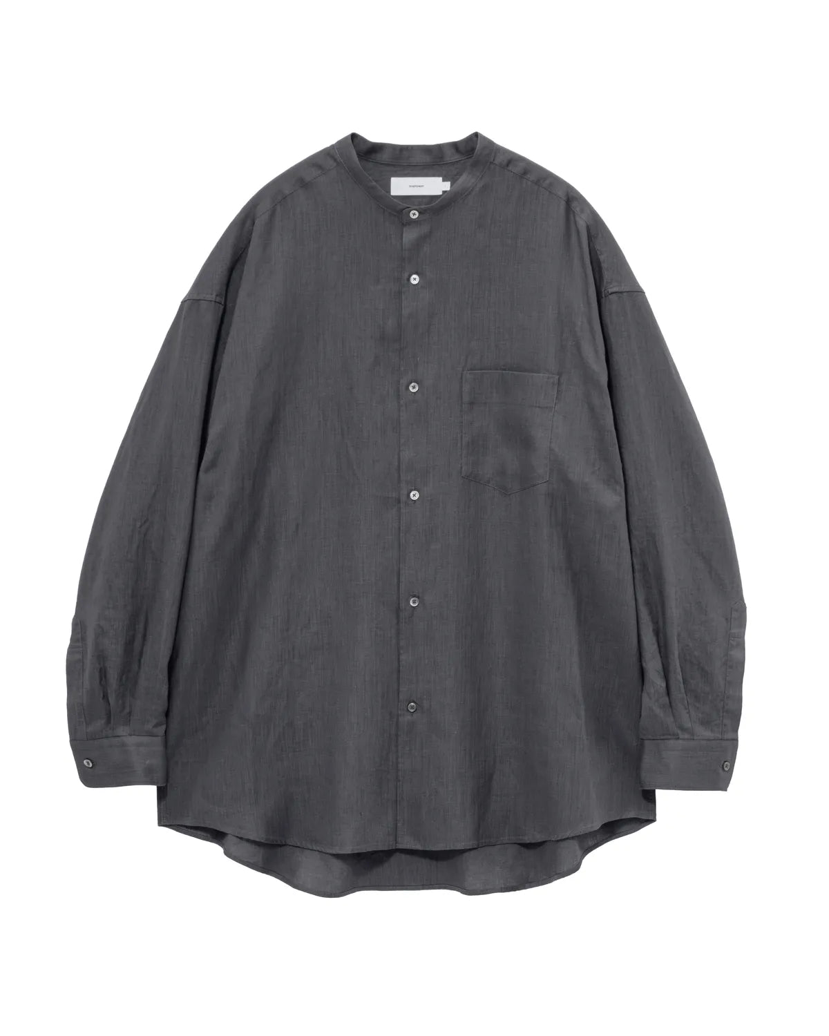 Graphpaper / Linen L/S Oversized Band Collar Shirt (GM262-50040B)