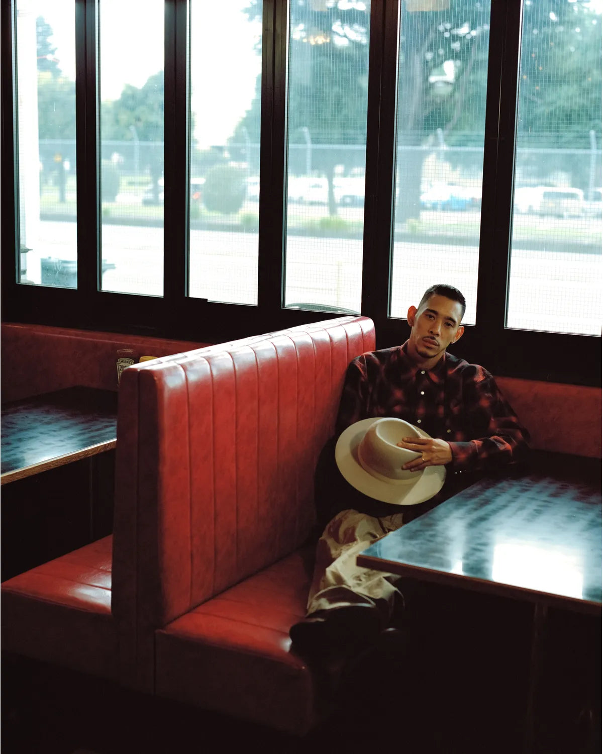 LASTMAN / OMBRE PLAID WESTERN SHIRTS -L/S- (251LM-SH03)