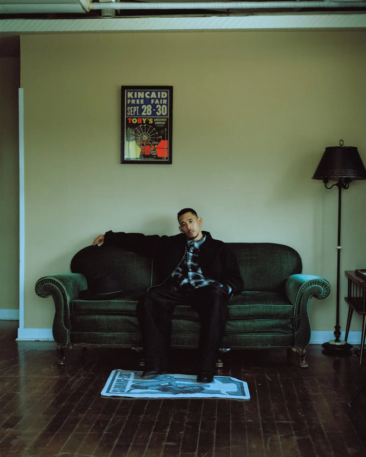 LASTMAN / OMBRE PLAID WESTERN SHIRTS -L/S- (251LM-SH03)