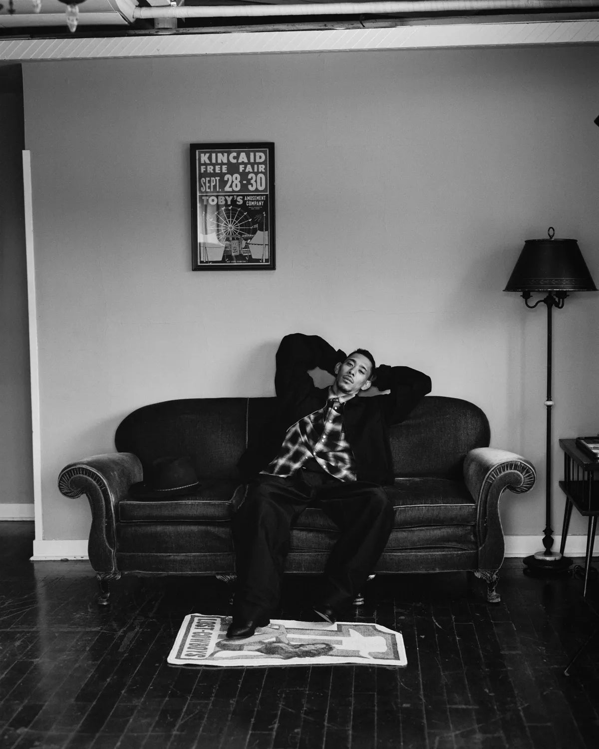 LASTMAN / OMBRE PLAID WESTERN SHIRTS -L/S- (251LM-SH03)