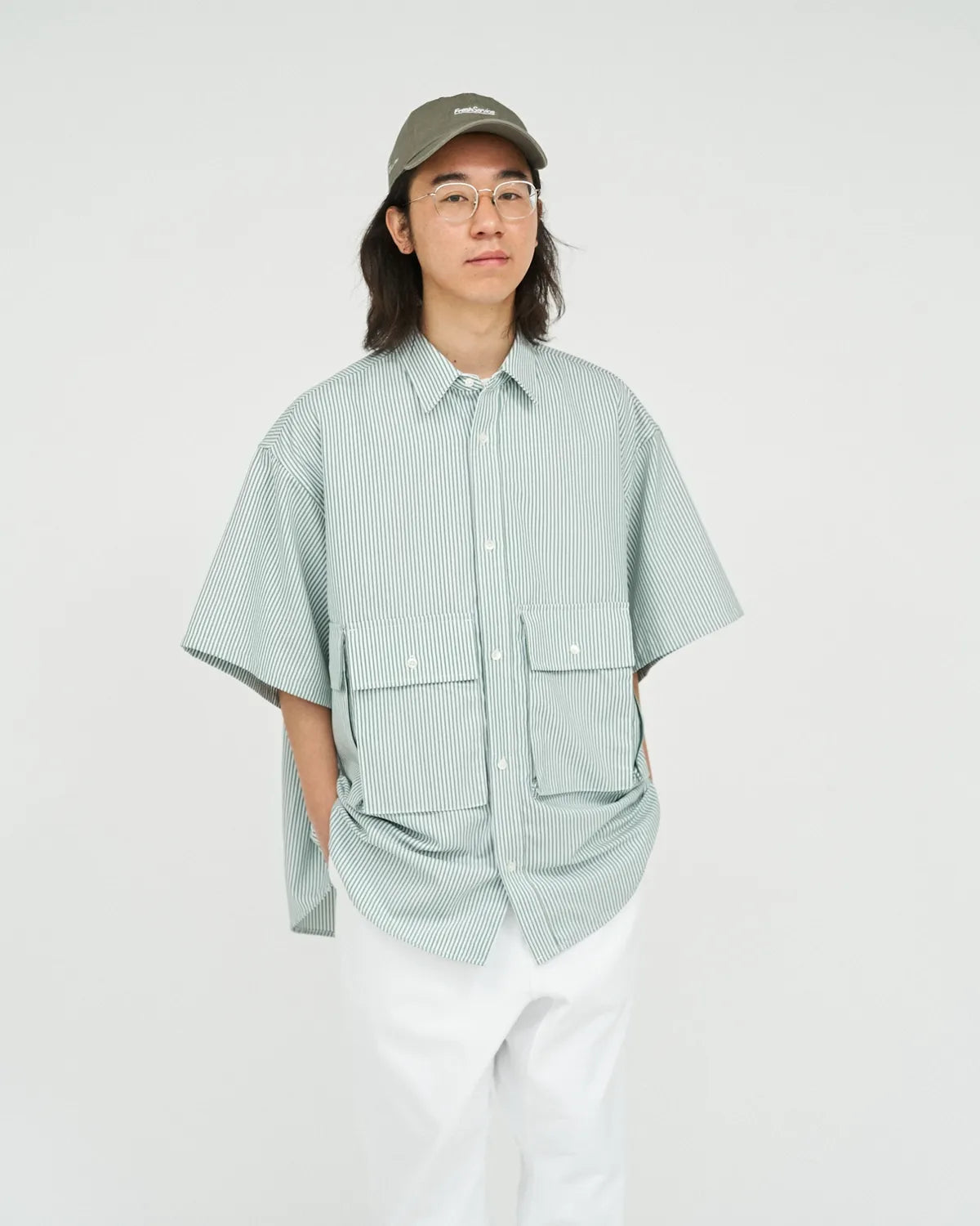 FreshService / DRY OXFORD FLAP POCKET S/S SHIRT (FSC252-50019B)