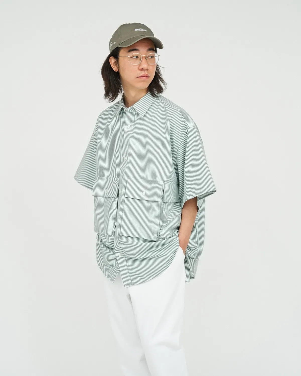 FreshService / DRY OXFORD FLAP POCKET S/S SHIRT (FSC252-50019B)