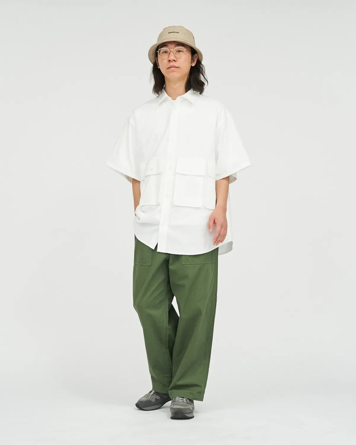 FreshService / DRY OXFORD FLAP POCKET S/S SHIRT (FSC252-50019B)