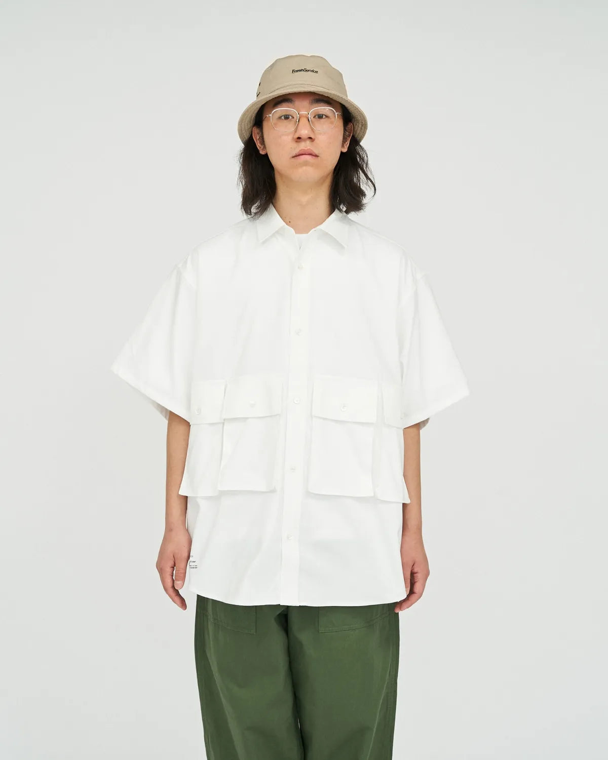 FreshService / DRY OXFORD FLAP POCKET S/S SHIRT (FSC252-50019B)