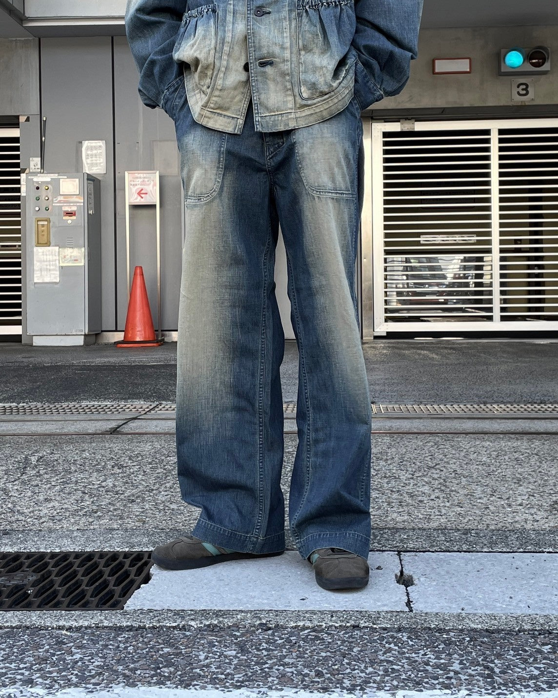 refomed / OLD MAN DENIM TROUSERS "USED"