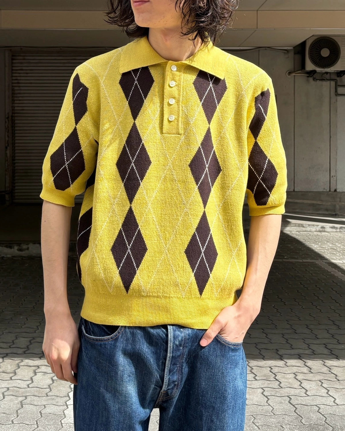 refomed / OLD MAN KNIT POLO (REKN-009)