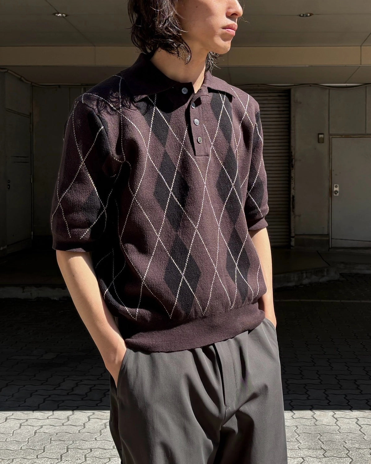 refomed / OLD MAN KNIT POLO (REKN-009)