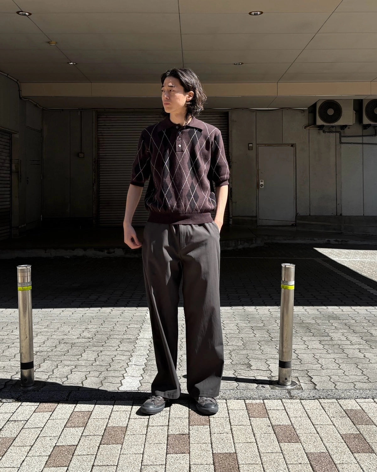 refomed / OLD MAN KNIT POLO (REKN-009)