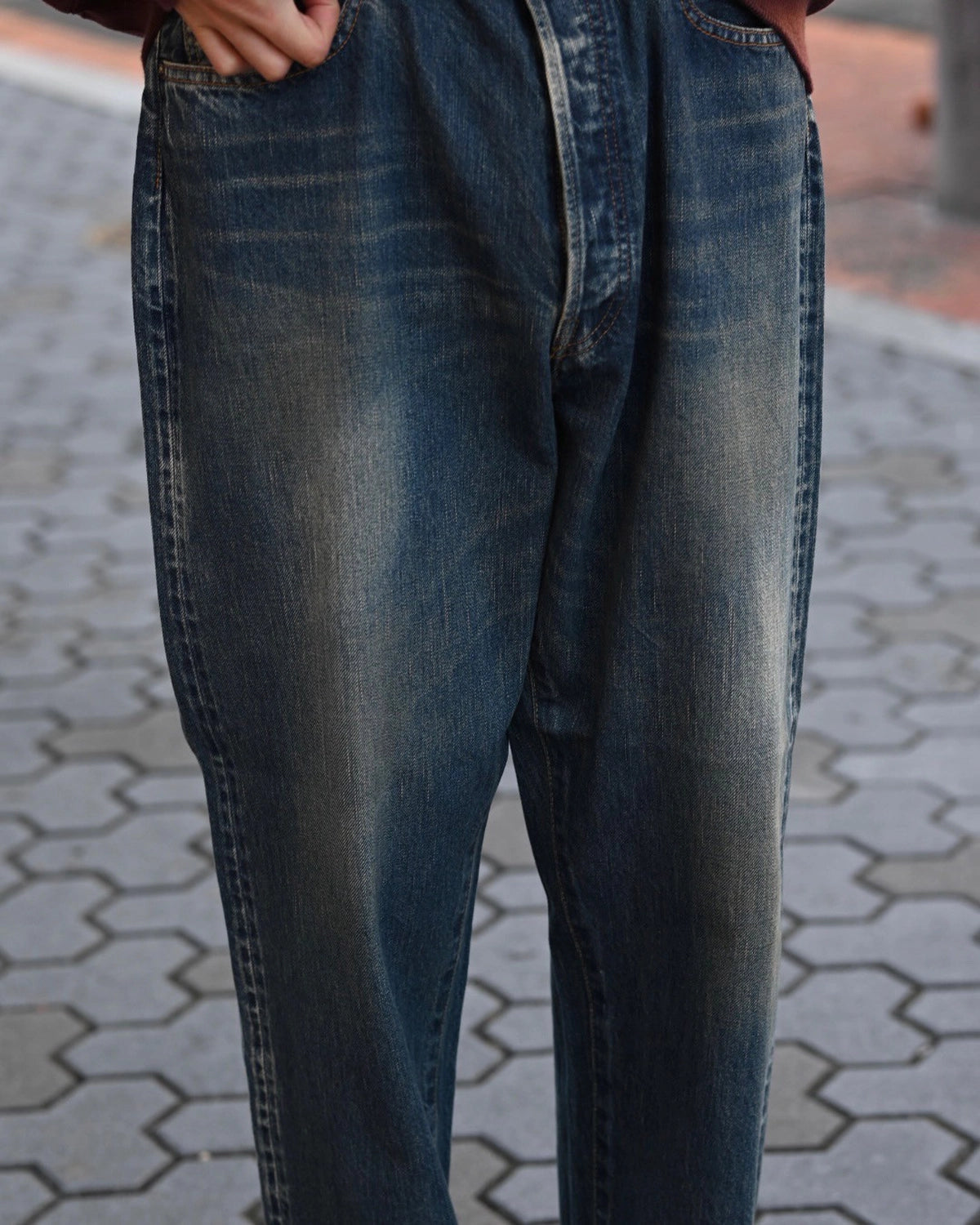 A.PRESSE / Washed Denim Wide Pants (AP-4002)