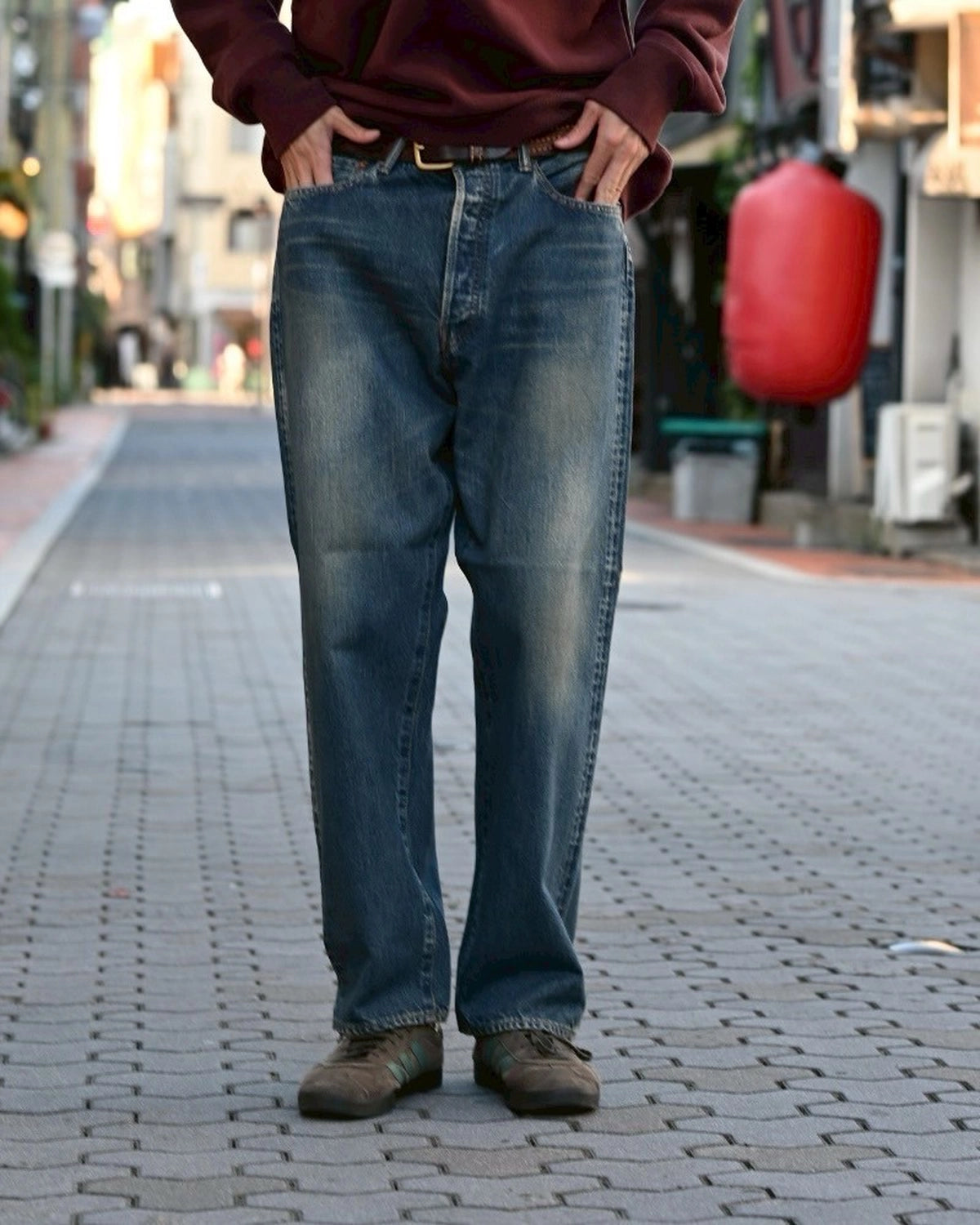 A.PRESSE / Washed Denim Wide Pants (AP-4002)