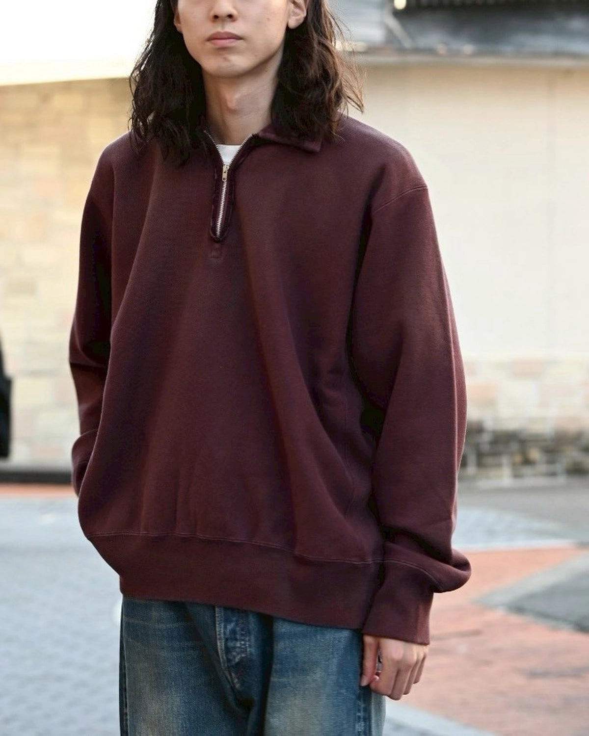 A.PRESSE / Vintage Half Zip Sweatshirt (25AAP-05-09)