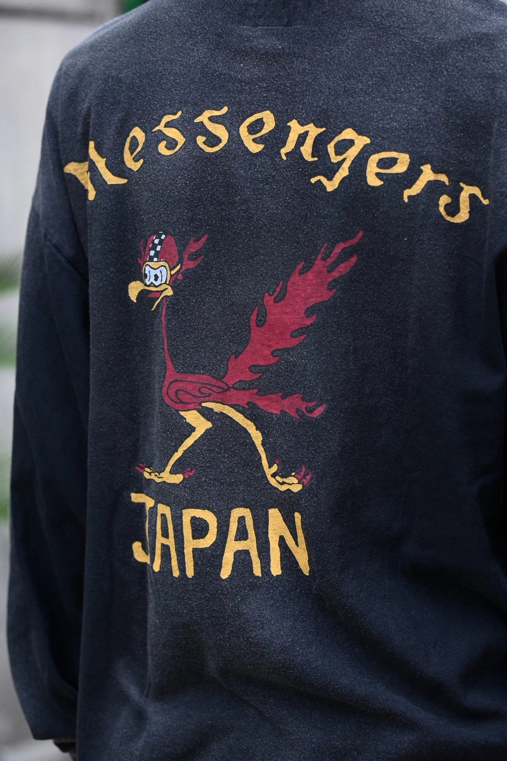 KAMIYA / "Messenger Bird" Distressed Pocket L/S T-shirt (G15LT086)