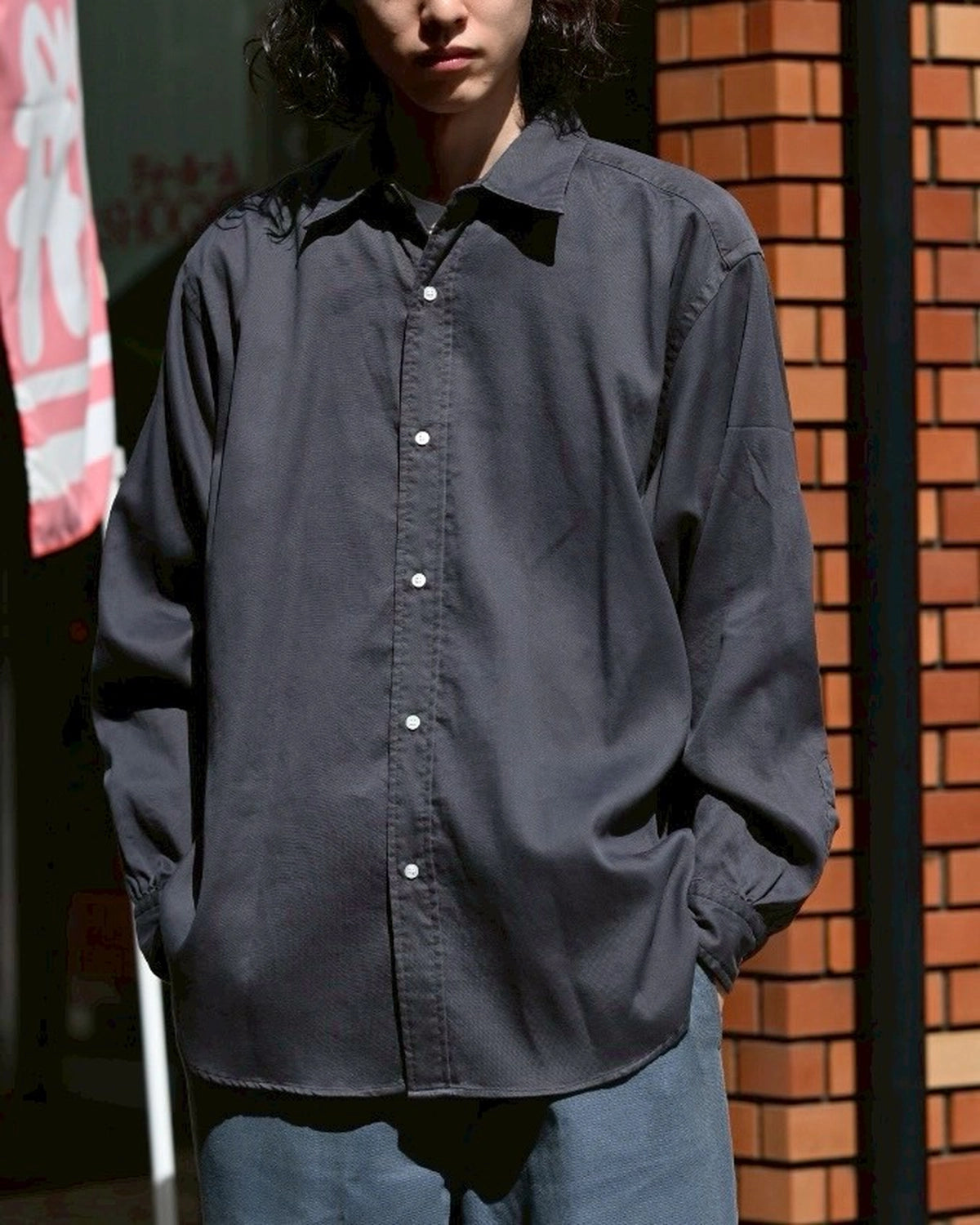 A.PRESSE / Double Weave Twill Regular Collar Shirt (25AAP-02-10)
