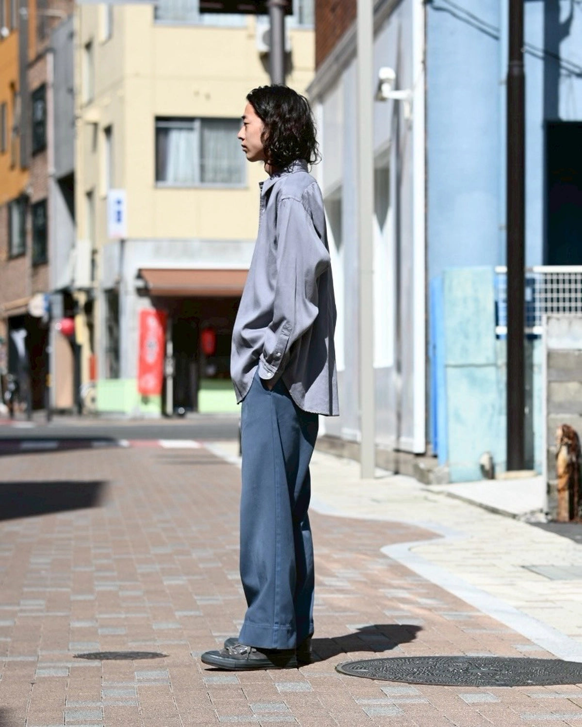 A.PRESSE / Double Weave Twill Regular Collar Shirt (25AAP-02-10)