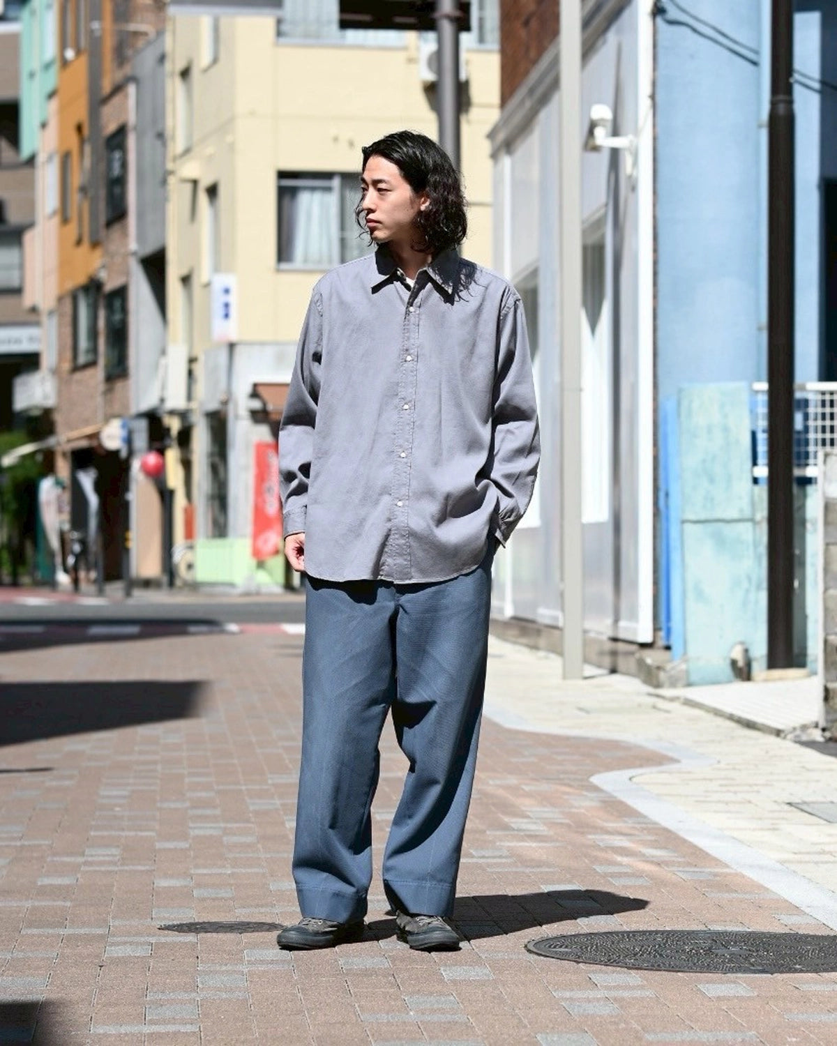 A.PRESSE / Double Weave Twill Regular Collar Shirt (25AAP-02-10)