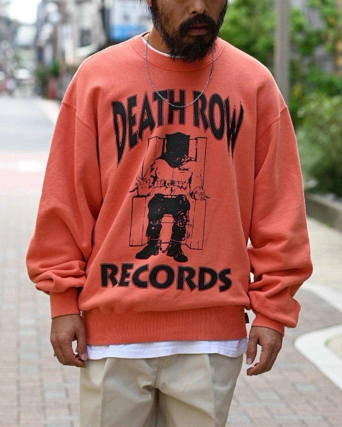 WACKO MARIA × DEATH ROW RECORDS / GARMENT DYED CREW NECK SWEAT SHIRT (DEATHROW-WM-SS03)