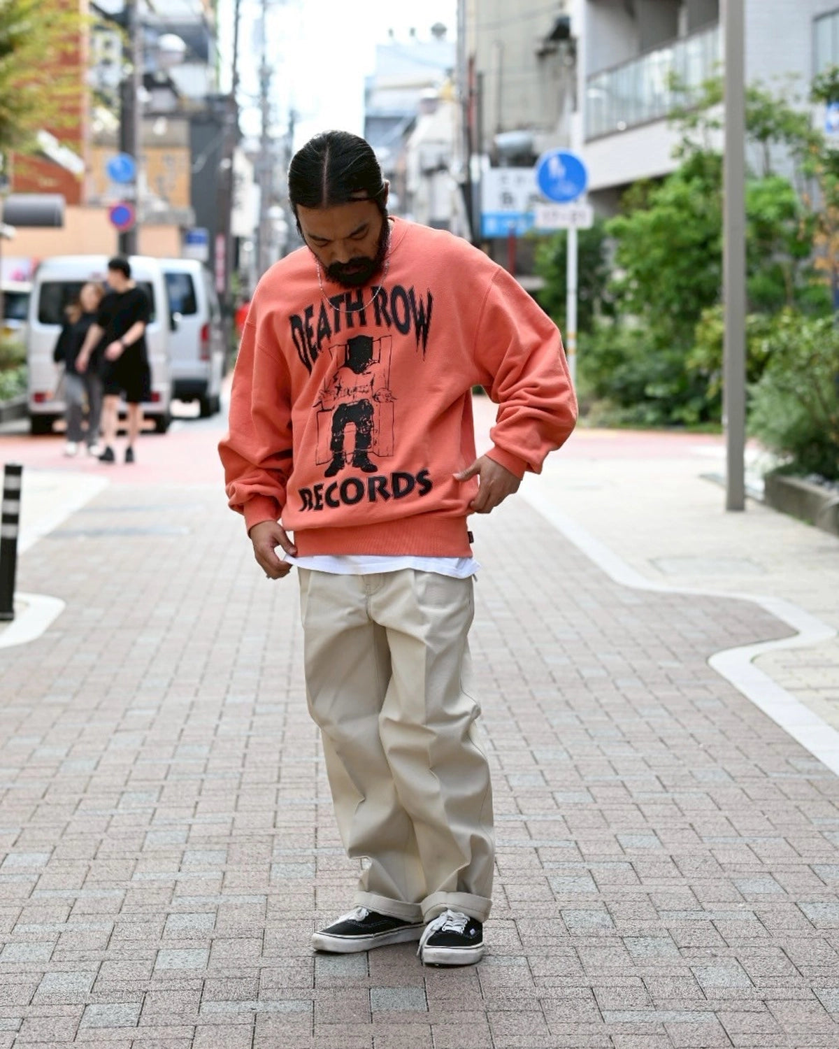 WACKO MARIA × DEATH ROW RECORDS / GARMENT DYED CREW NECK SWEAT SHIRT (DEATHROW-WM-SS03)