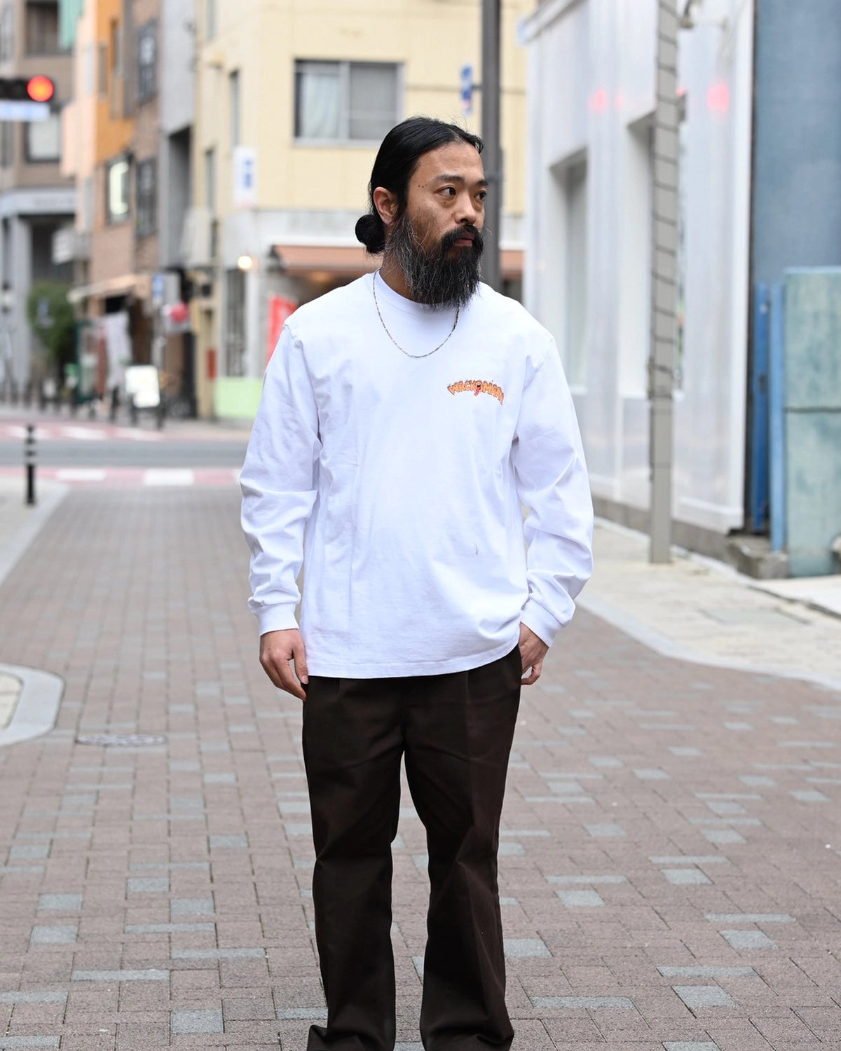 WACKO MARIA × TIM LEHI / WASHED HEAVY WEIGHT CREW NECK LONG SLEEVE T-SHIRT -TYPE-1- (26SS-WMT-LT01)