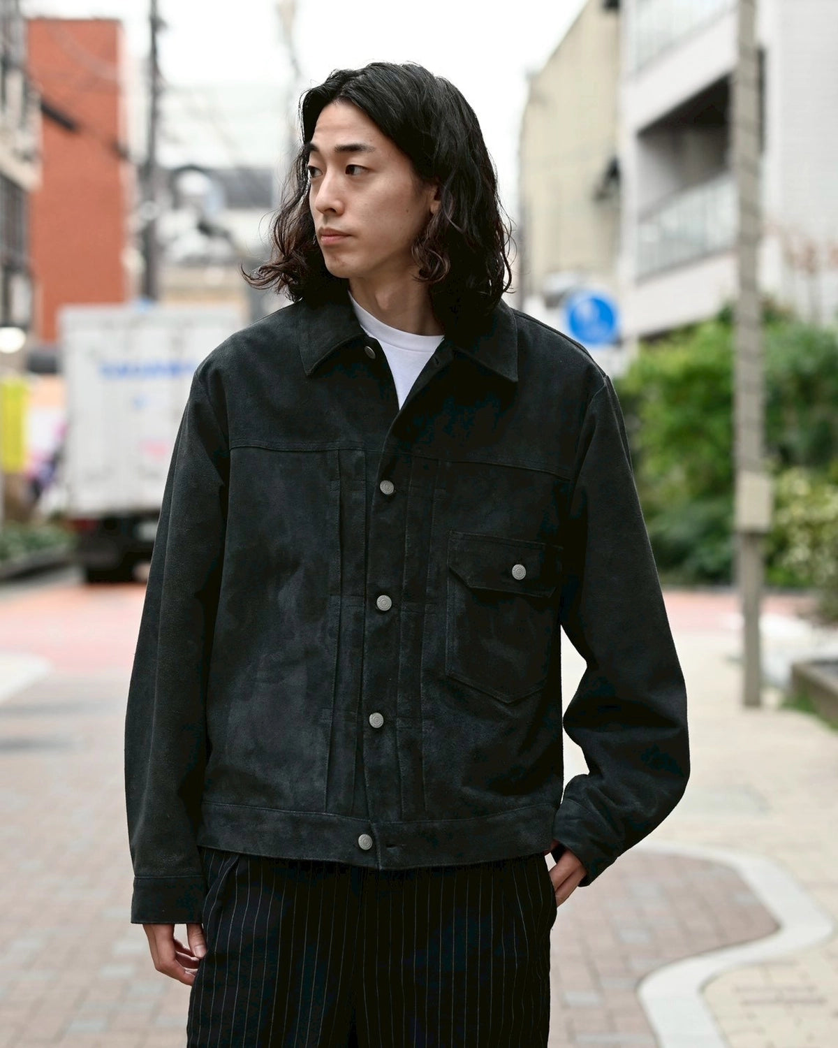 WACKO MARIA (※ J.B. Voice EXCLUSIVE ) / SUEDE LEATHER TRUCKER JACKET (WMGP-JBV-BL01)