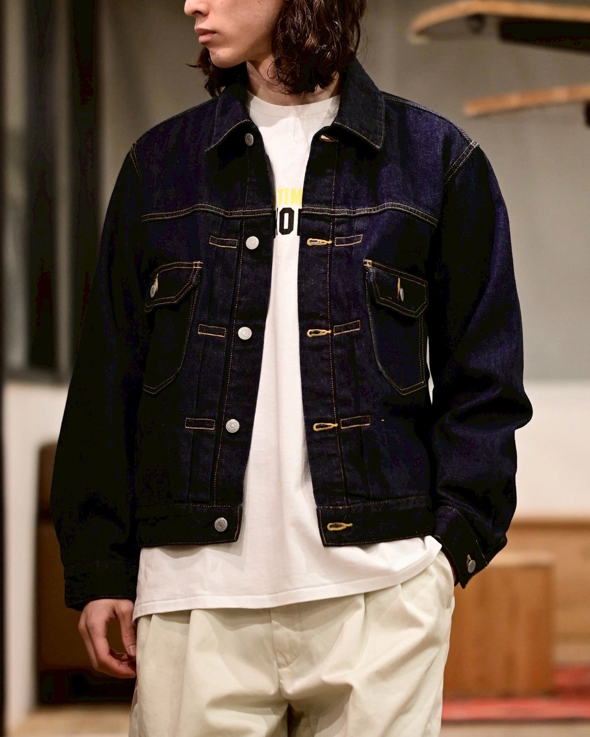 WACKO MARIA / TRUCKER JACKET (26SS-WMO-BL07)