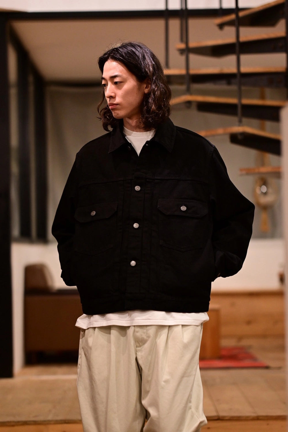 WACKO MARIA / TRUCKER JACKET (26SS-WMO-BL07)