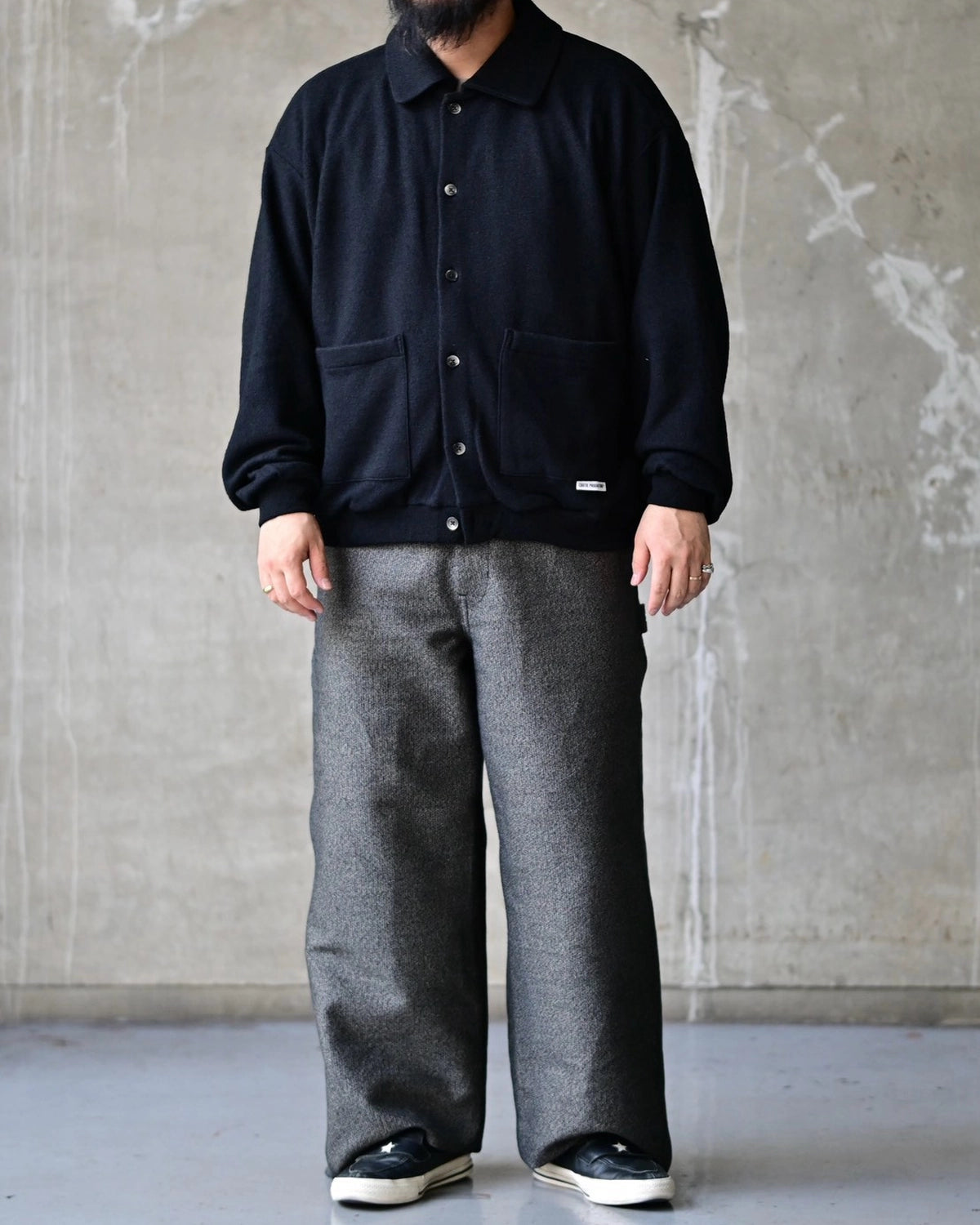 COOTIE PRODUCTIONS / W/N Boucle Polo Cardigan (CTE-26A307)