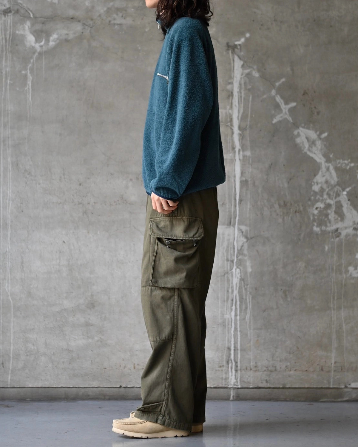 A.PRESSE / Vintage Silk Fleece Harf ZIP Jacket (26AAP-01-29)