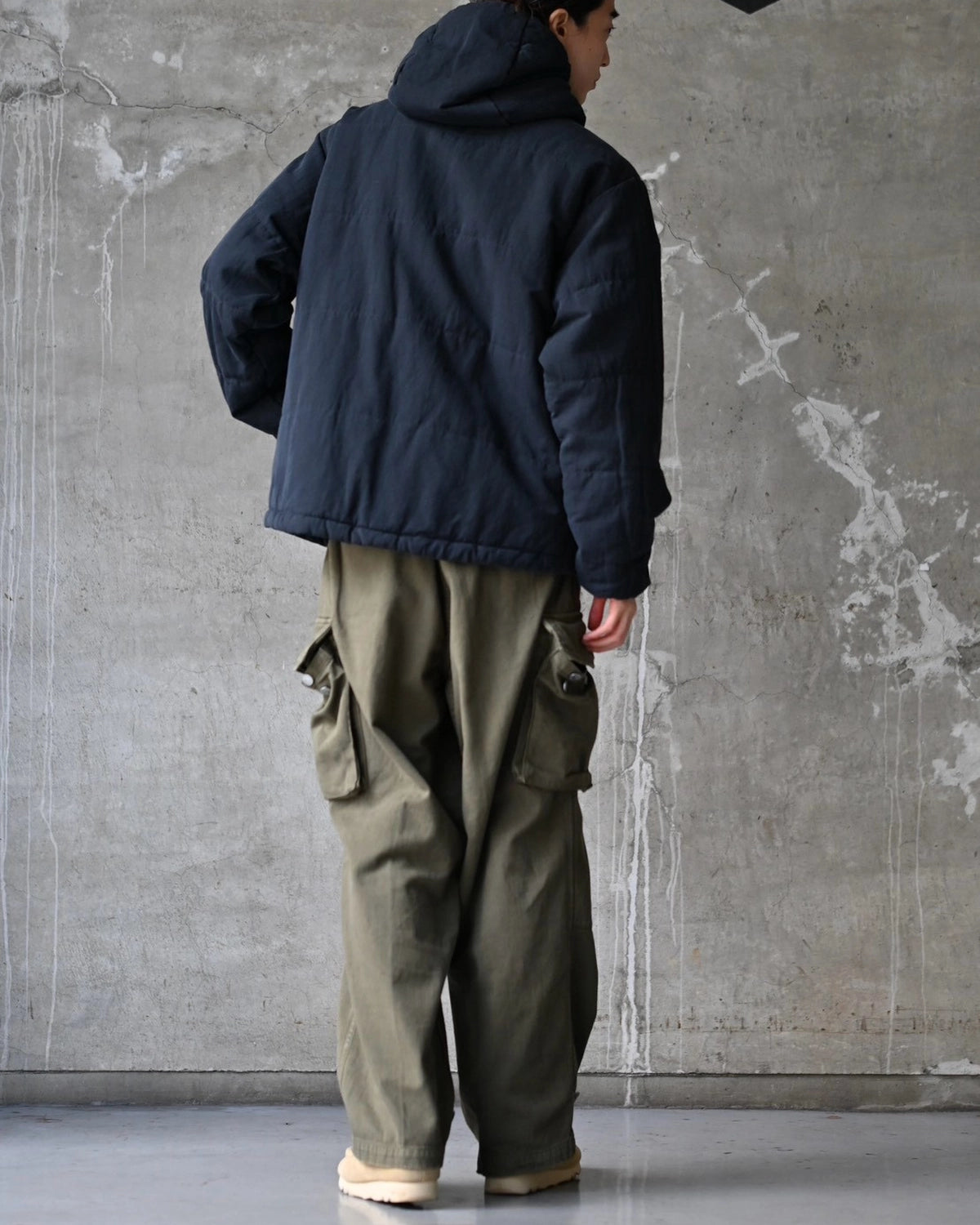 A.PRESSE / Washed Cotton Silk Linen Padded Jacket (26AAP-01-36)