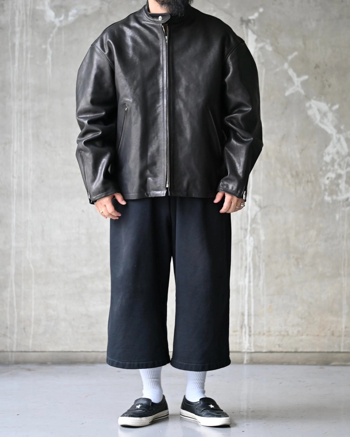 ANTIDOTE BUYERS CLUB / Leather Single Riders Jacket (ABCAW26JK01-1)