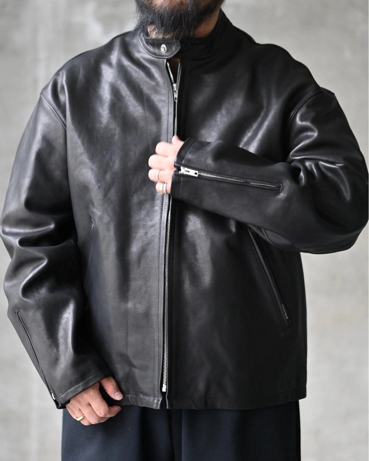 ANTIDOTE BUYERS CLUB / Leather Single Riders Jacket (ABCAW26JK01-1)