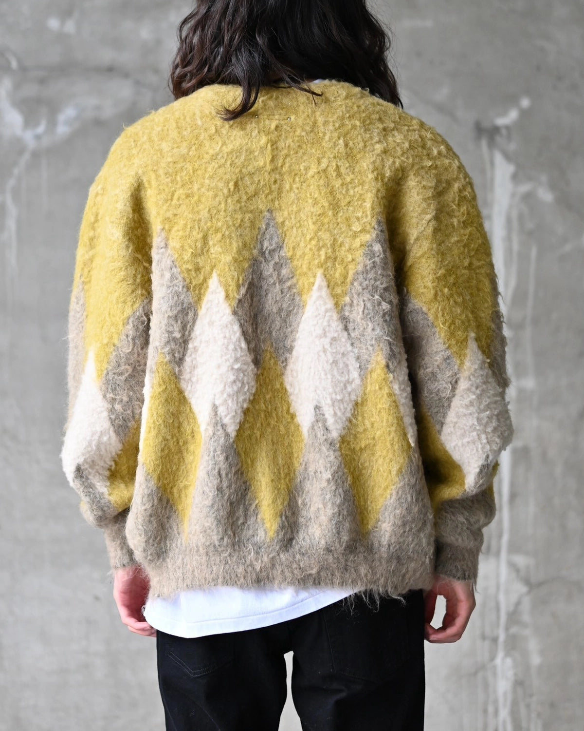 MINEDENIM / Mohair Argyle Knit Cardigan (MDFBF10602)