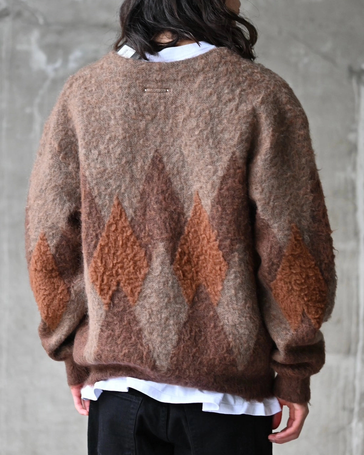 MINEDENIM / Mohair Argyle Knit Cardigan (MDFBF10602)