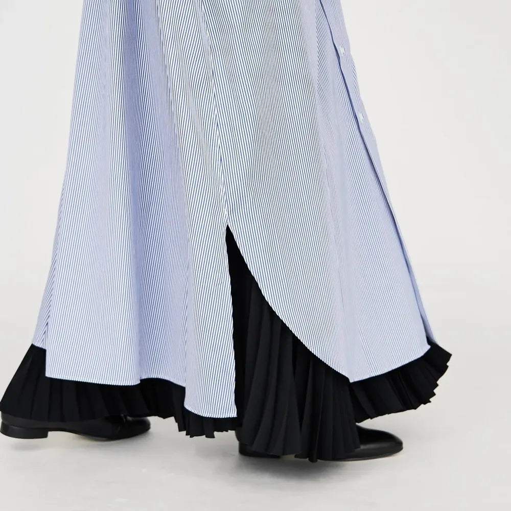 Graphpaper / Broad Regular Collar Oversized Shirt Dress (GL241-60008STB) (24SS)