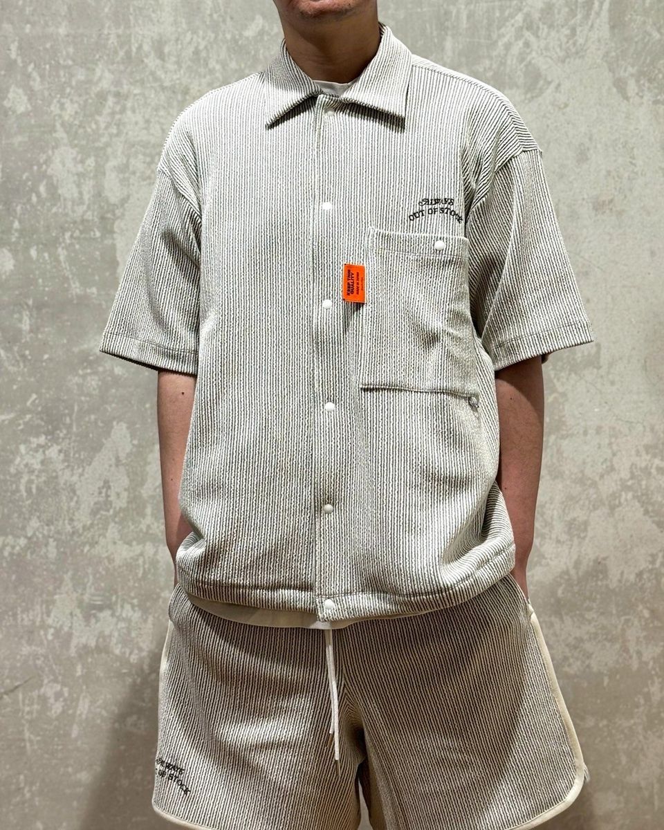 ALWAYS OUT OF STOCK / FRILL STRIPES S/S SHIRT (HA-025105120)