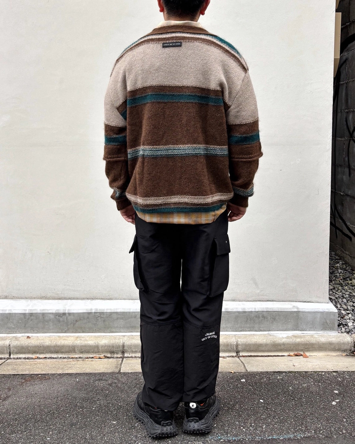 ALWAYS OUT OF STOCK / STRIPED KNIT MOHAIR CARDIGAN (HA-026207224)