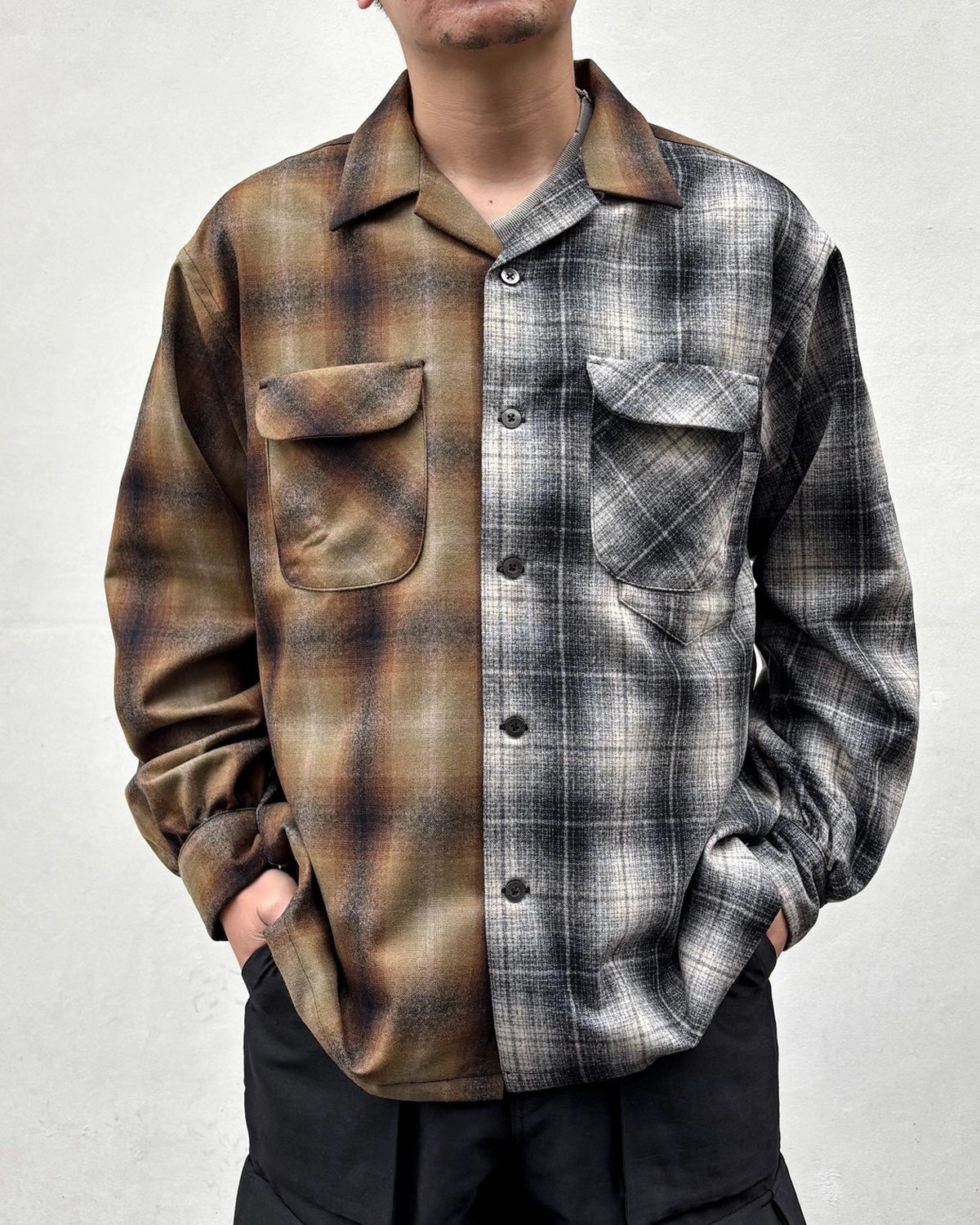 ALWAYS OUT OF STOCK × PENDLETON / AOOS X PENDLETON OPEN COLLAR CHECKED SHIRT (HA-226205210)