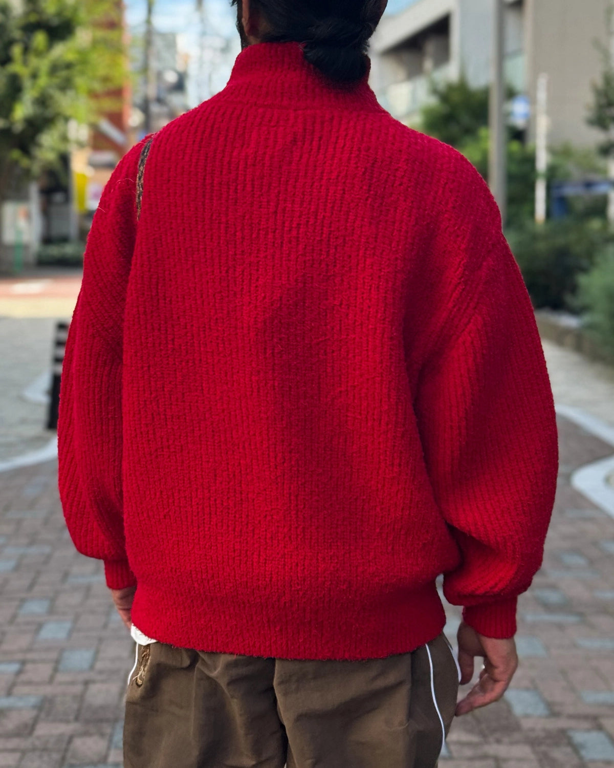 doublet / TROMPE L’OEIL EMBROIDERY HALF ZIP KNIT (26AW56KN229)