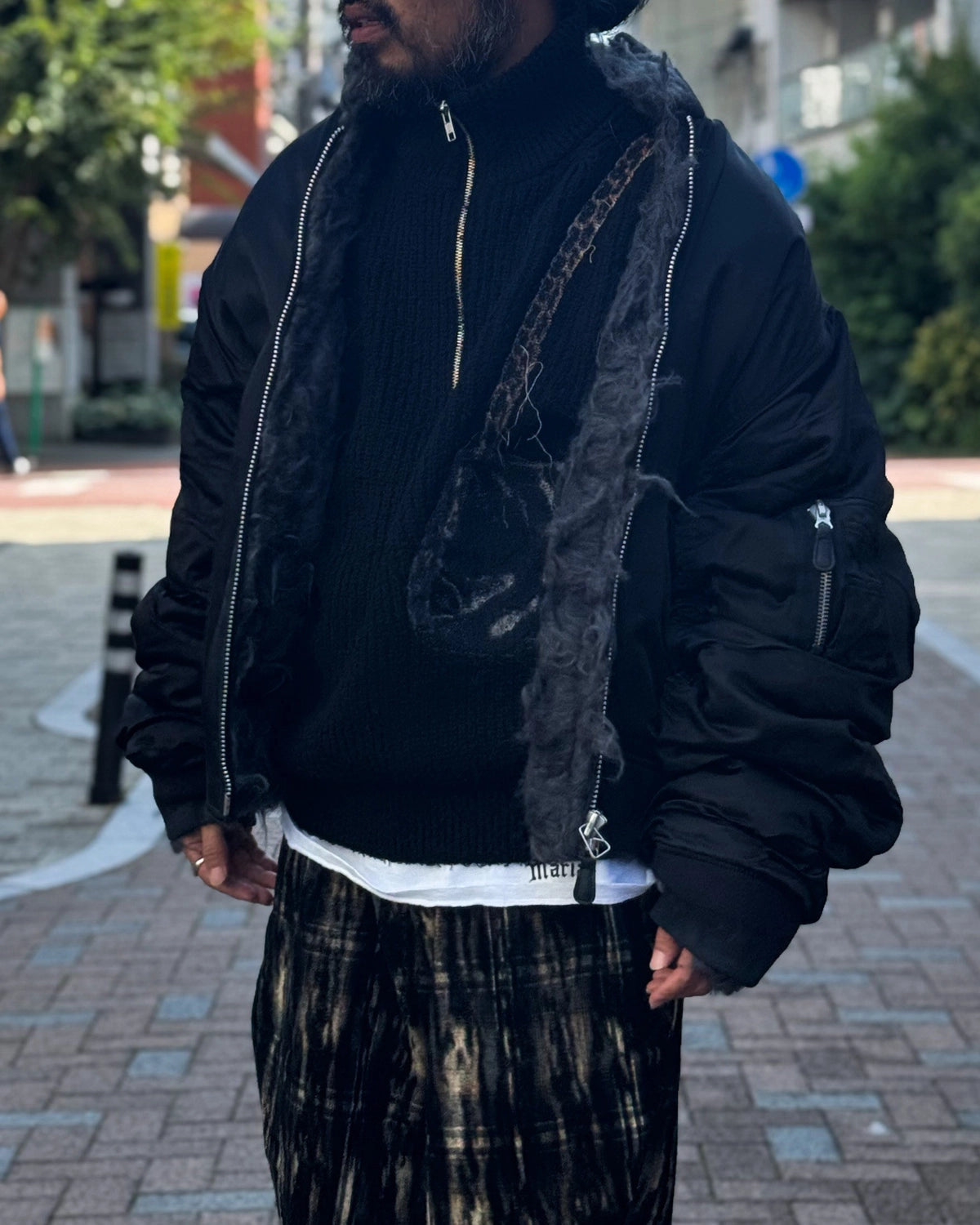 doublet / SMOKE FUR BOMBER JACKET (26AW35BL272)