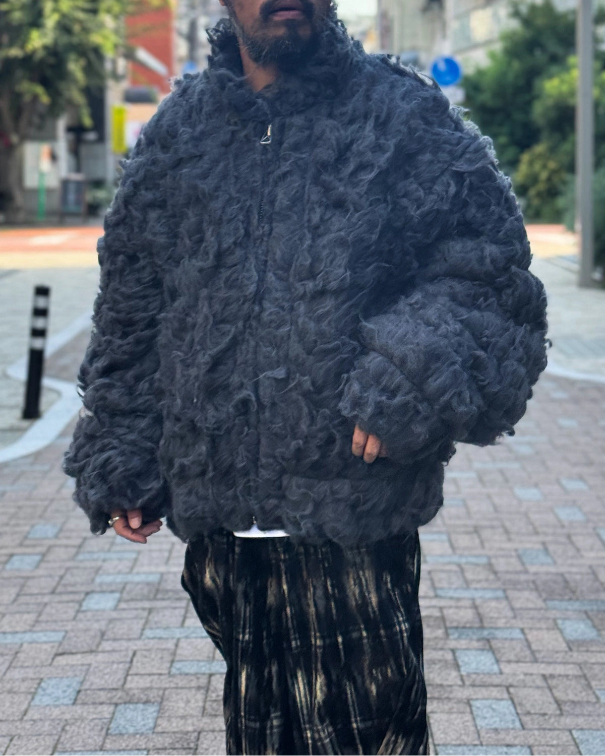 doublet / SMOKE FUR BOMBER JACKET (26AW35BL272)