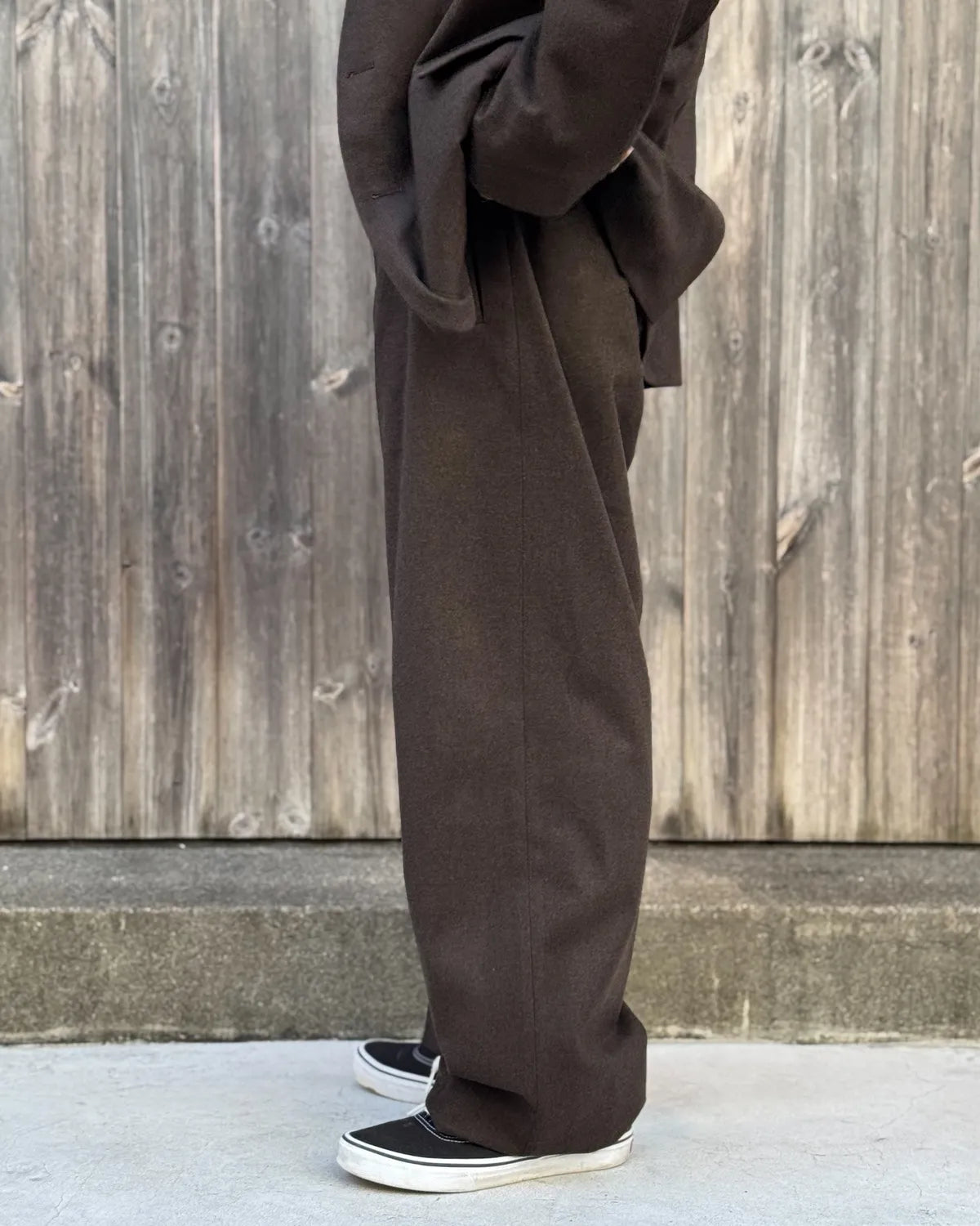 A.PRESSE / Wool Flannel Wide Trousers (26AAP-04-03)