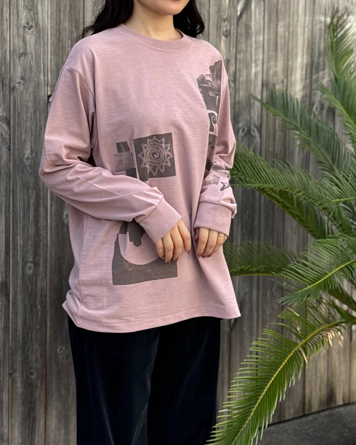 PHEENY / Recycled Polyester Photo L/S Tee (PA26-CS13)