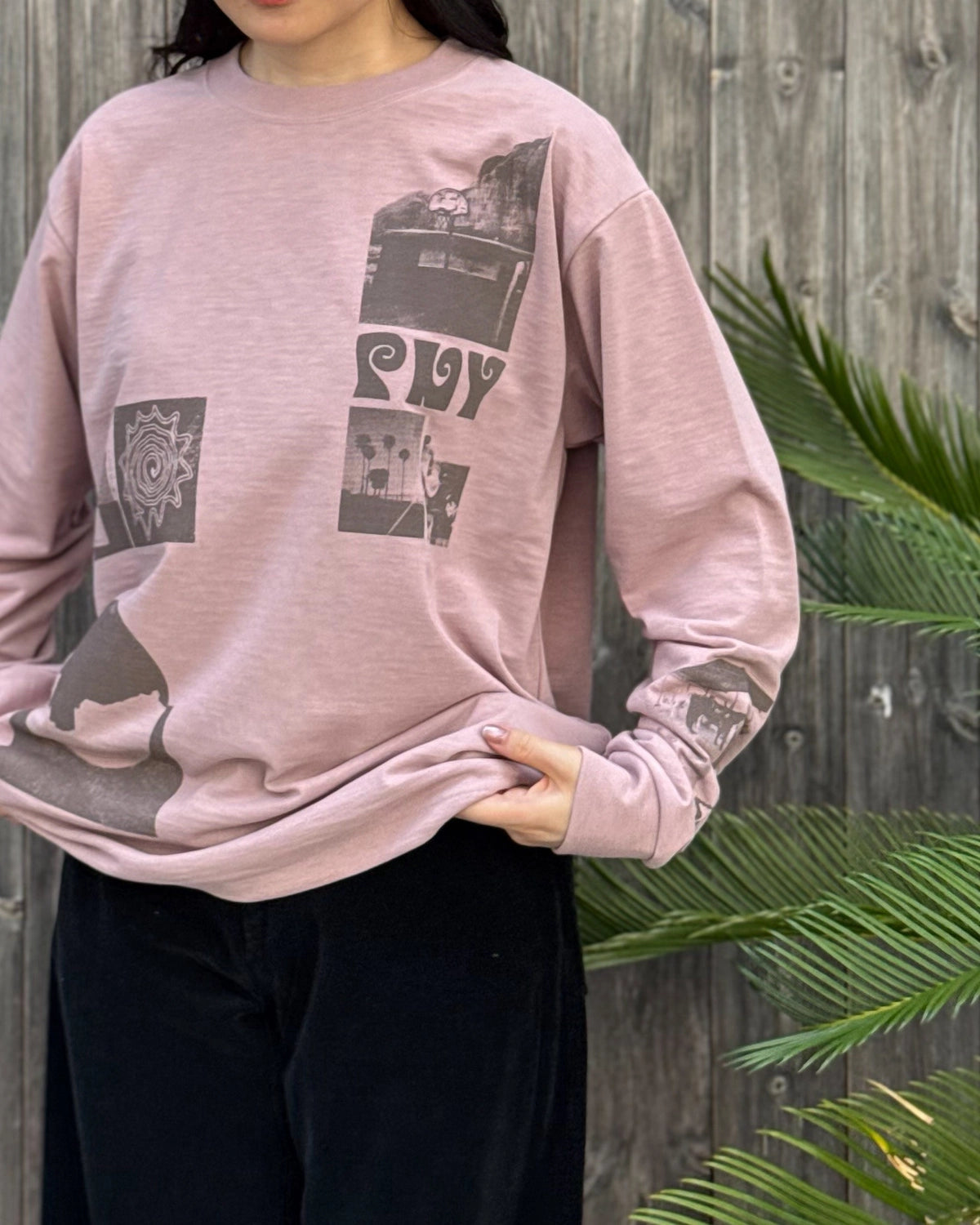 PHEENY / Recycled Polyester Photo L/S Tee (PA26-CS13)